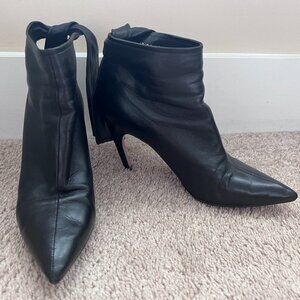 CHRISTIAN DIOR Leather Bow Accents Boots